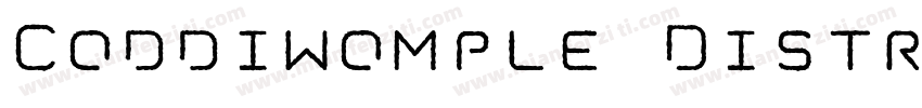Coddiwomple Distress字体转换